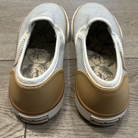 Tommy Bahama Women's US Size 6 Blue Striped Canvas Slip On Shoes Casual - Picture 3 of 6